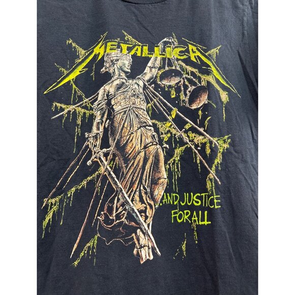 Metallica "And Justice For All" Black T-Shirt Small - Picture 2 of 6